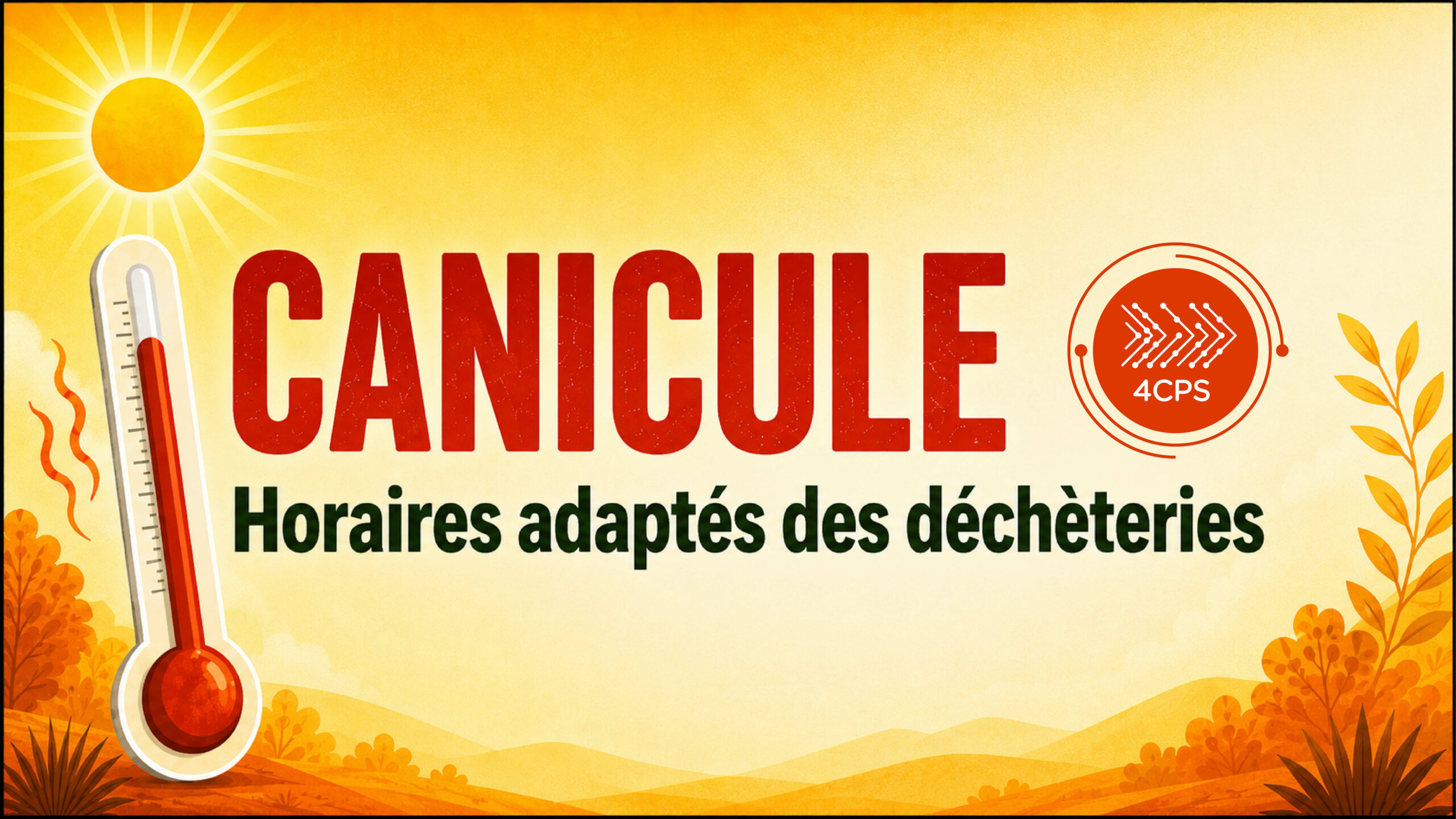 Canicule - Horaires adaptés des déchèteries